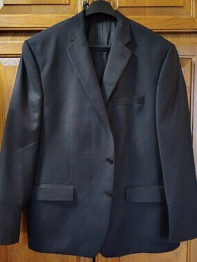 Michael Kors Men’s Suit Jacket Blazer 46R Black Classic Fit Wool Blend KAPLAN
